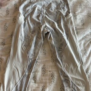 Lululemon Athletica Gray and Cream Leggings